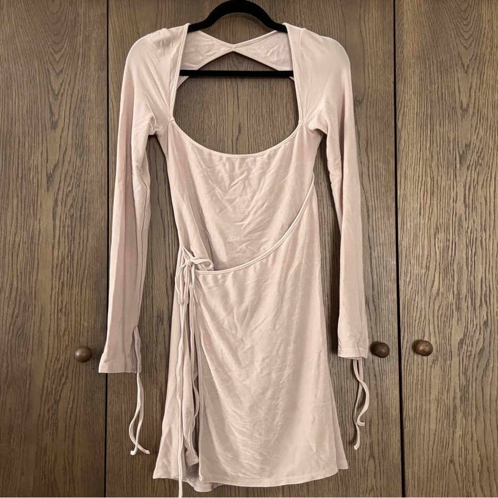 Mirror Palais mini dove wrap dress